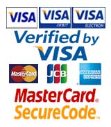 Debit and Credit cards accepted securely.
